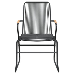 vidaXL 5-piece Garden Dining Set Black PVC Rattan