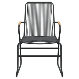 vidaXL 7-Piece Garden Dining Set Black PVC Rattan