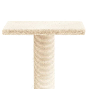 vidaXL Cat Tree with Platform Cream 38 cm
