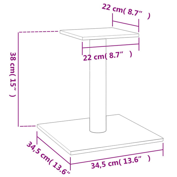 vidaXL Cat Tree with Platform Cream 38 cm