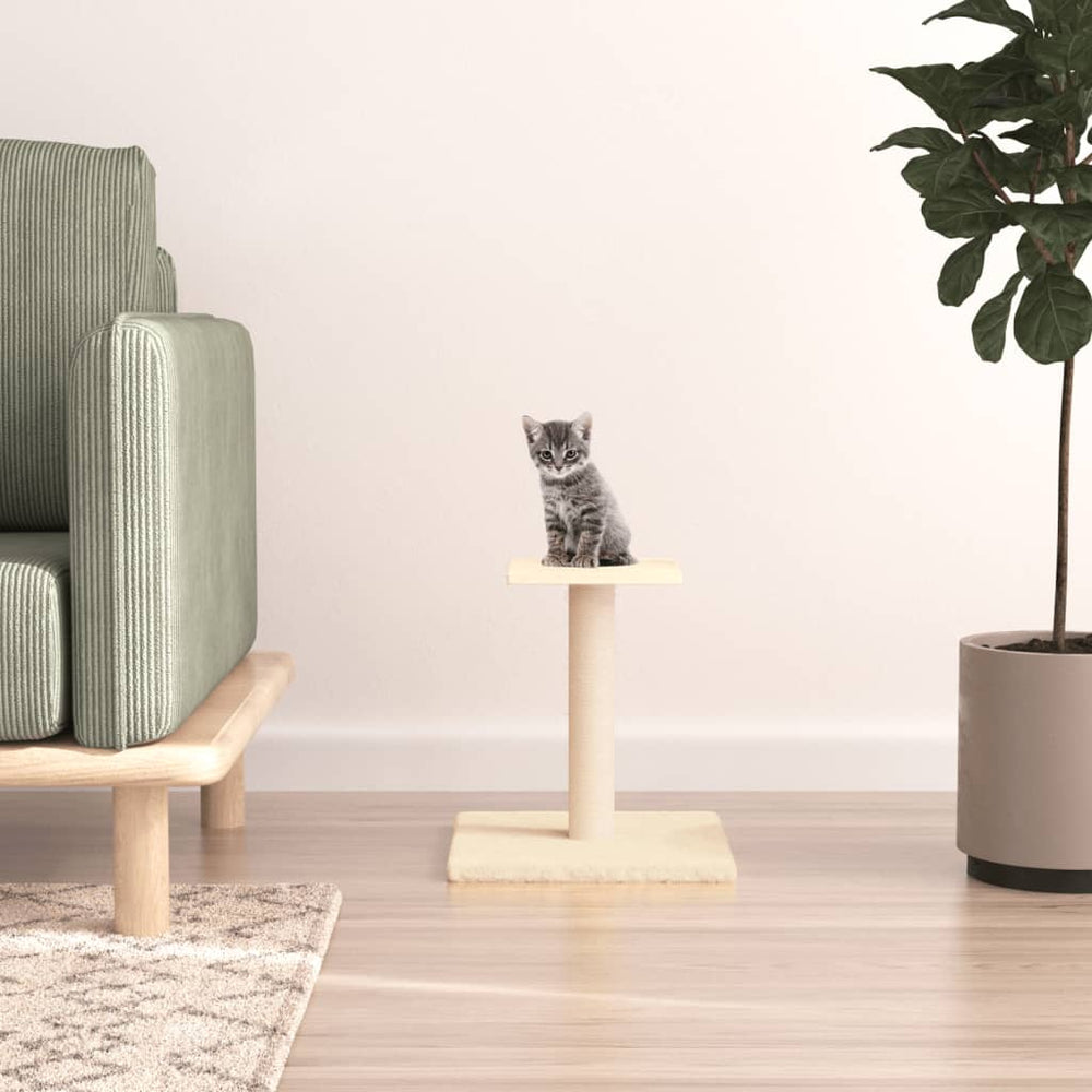 vidaXL Cat Tree with Platform Cream 38 cm
