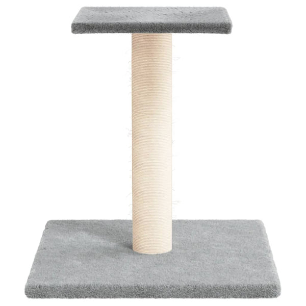 vidaXL Cat Tree with Platform Light Grey 38 cm