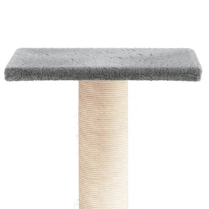 vidaXL Cat Tree with Platform Light Grey 38 cm