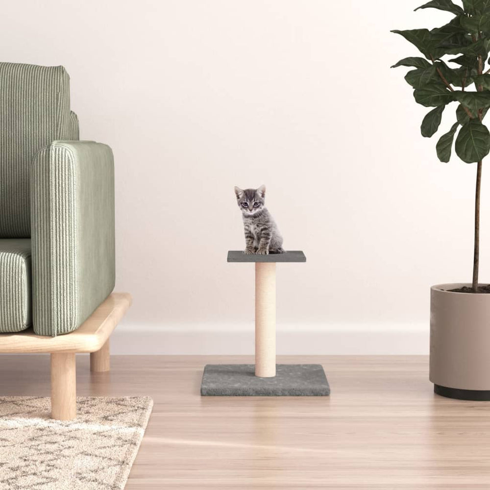vidaXL Cat Tree with Platform Light Grey 38 cm