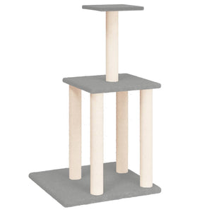 vidaXL Cat Scratching Post with Sisal Scratching Columns Light Gray 85.5 cm