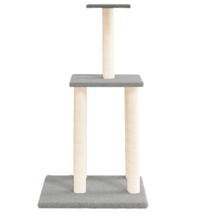 vidaXL Cat Scratching Post with Sisal Scratching Columns Light Gray 85.5 cm