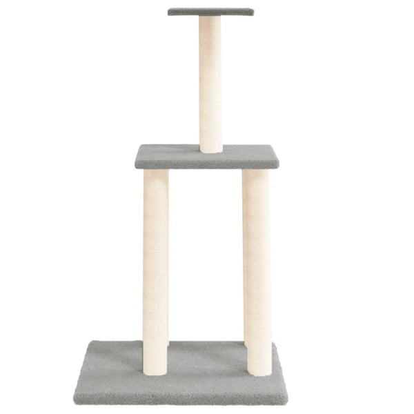 vidaXL Cat Scratching Post with Sisal Scratching Columns Light Gray 85.5 cm