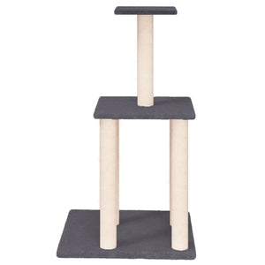vidaXL Cat Tree with Sisal Scratching Posts Dark Gray 85.5 cm
