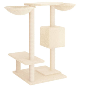 vidaXL Cat Tree with Scratching Posts Cream 82 cm
