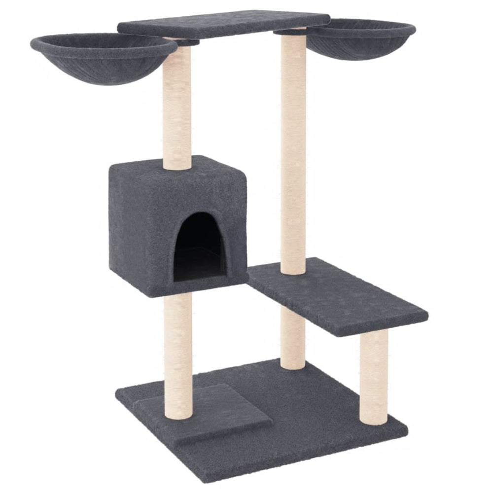 vidaXL Cat Tree with Scratching Posts Dark Grey 82 cm
