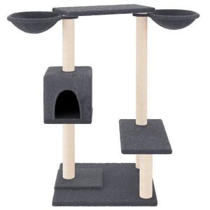 vidaXL Cat Tree with Scratching Posts Dark Grey 82 cm