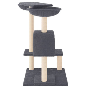 vidaXL Cat Tree with Scratching Posts Dark Grey 82 cm