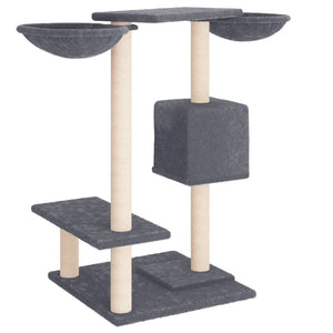 vidaXL Cat Tree with Scratching Posts Dark Grey 82 cm