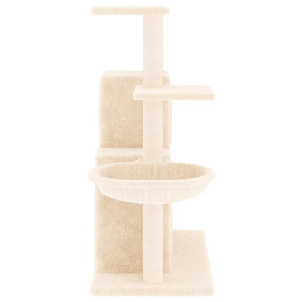 vidaXL Cat Scratching Tree with Sisal Scratching Posts Cream 83 cm