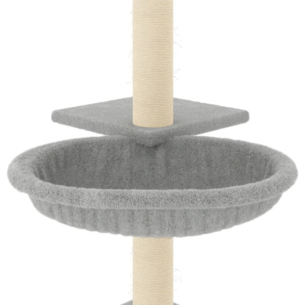 vidaXL Cat Tree with Sisal Scratching Posts Light Grey 72 cm