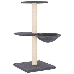vidaXL Cat Scratching Post with Sisal Scratching Columns Dark Grey 72 cm