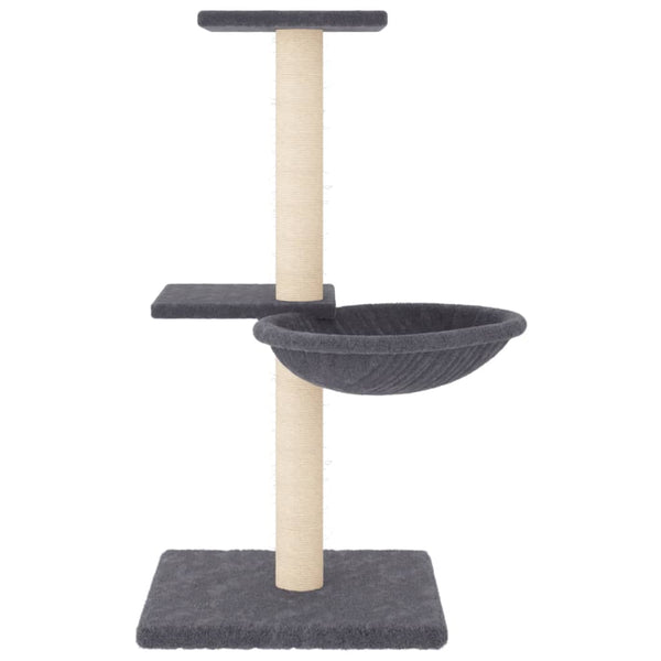 vidaXL Cat Scratching Post with Sisal Scratching Columns Dark Grey 72 cm