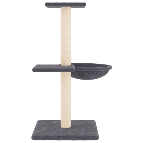 vidaXL Cat Scratching Post with Sisal Scratching Columns Dark Grey 72 cm