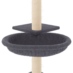 vidaXL Cat Scratching Post with Sisal Scratching Columns Dark Grey 72 cm
