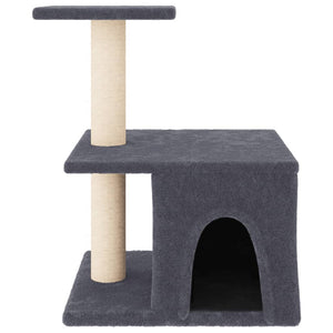 vidaXL Cat Tree with Sisal Scratching Posts Dark Gray 48 cm