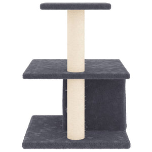 vidaXL Cat Tree with Sisal Scratching Posts Dark Gray 48 cm