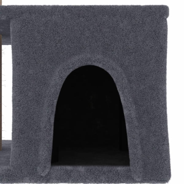 vidaXL Cat Tree with Sisal Scratching Posts Dark Gray 48 cm