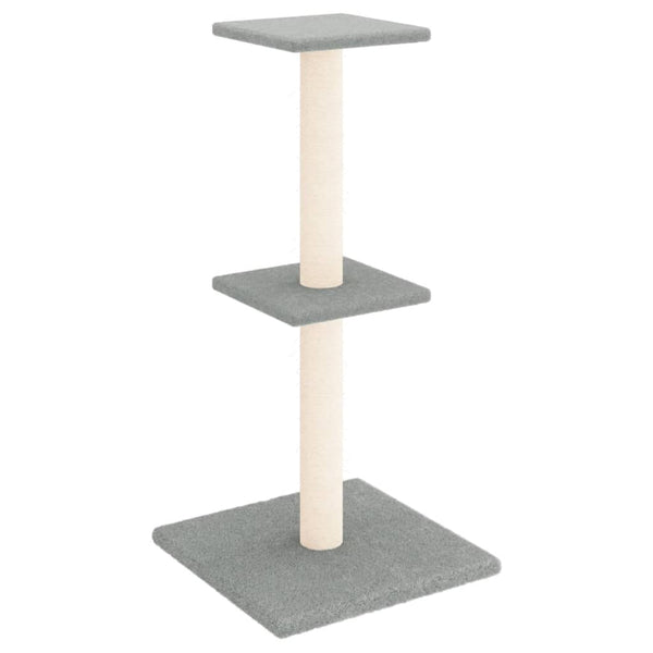 vidaXL Cat Scratching Tree with Sisal Scratching Posts Light Gray 73 cm