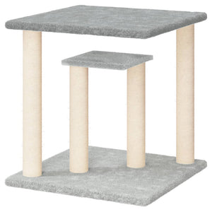 vidaXL Cat Tree with Platforms Light Grey 50 cm