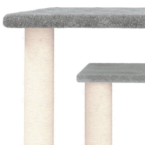 vidaXL Cat Tree with Platforms Light Grey 50 cm