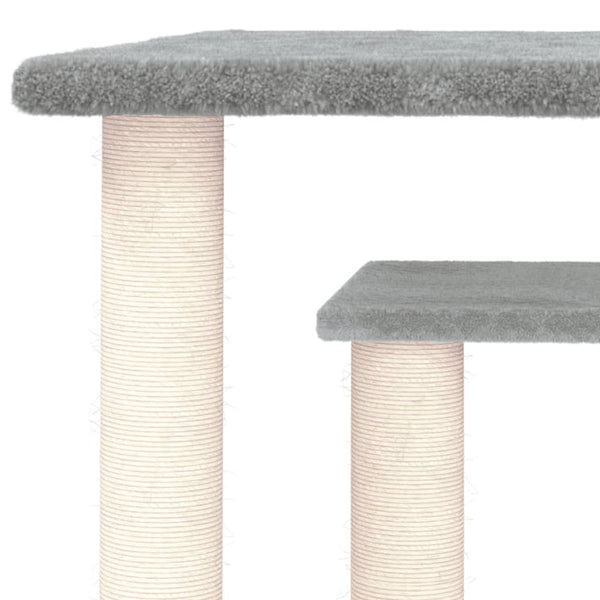 vidaXL Cat Tree with Platforms Light Grey 50 cm