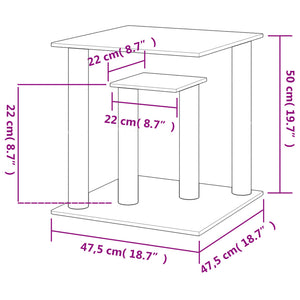 vidaXL Cat Tree with Platforms Light Grey 50 cm