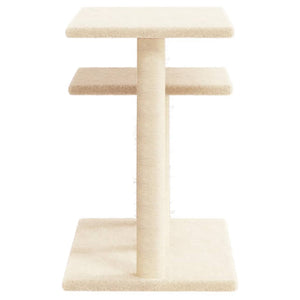 vidaXL Cat Tree with Platforms Cream 62.5 cm