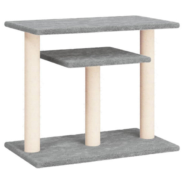 vidaXL Cat Tree with Platforms Light Grey 62.5 cm