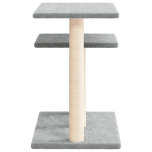 vidaXL Cat Tree with Platforms Light Grey 62.5 cm