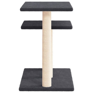 vidaXL Cat Tree with Platforms Dark Grey 62.5 cm