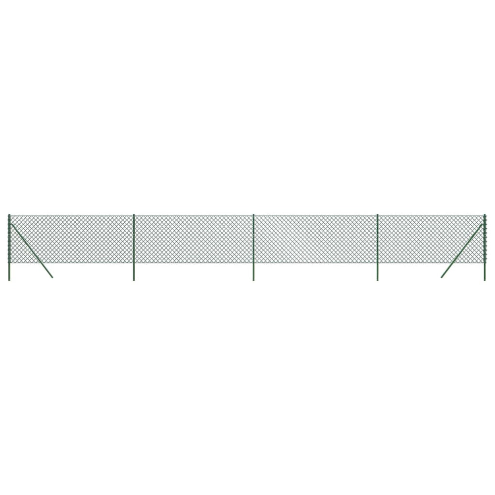 vidaXL Chicken Wire Fence Green 0.8x10 m