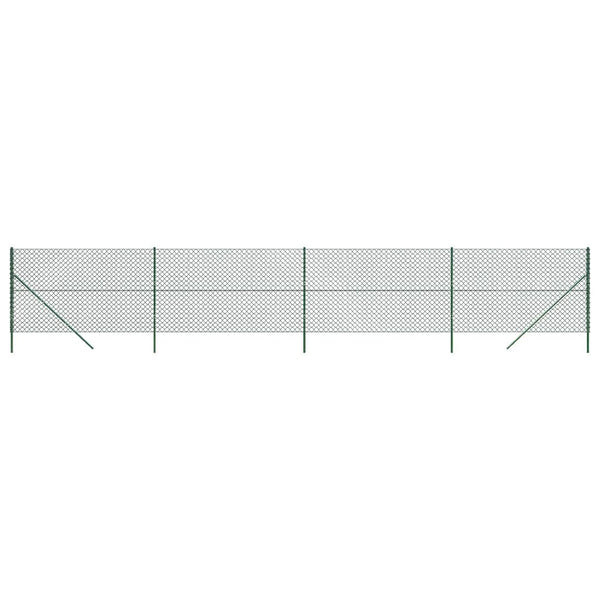 vidaXL Chain Link Fence Green 1.8x10 m