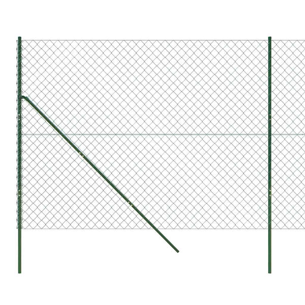 vidaXL Chain Link Fence Green 1.8x10 m