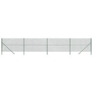 vidaXL Chain Link Fence Green 2x10 m