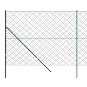 vidaXL Chain Link Fence Green 2x10 m