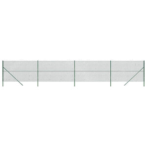 vidaXL Chain-Link Fence Green 2.2x10 m