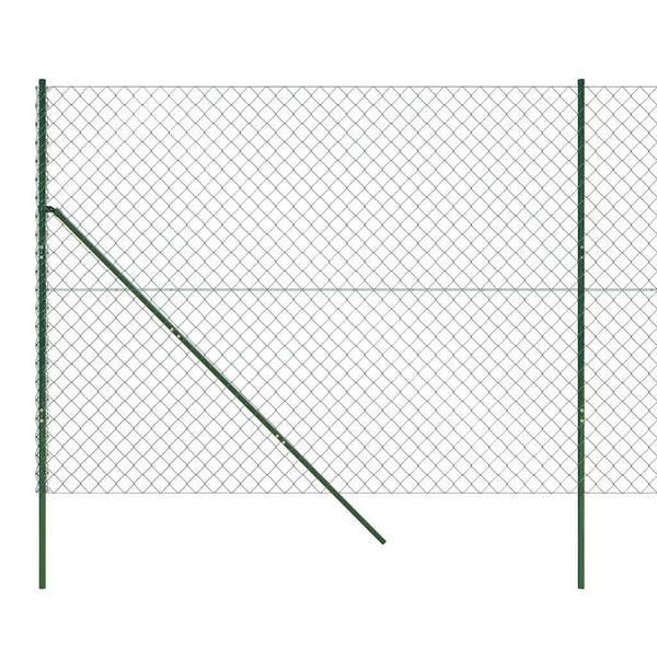 vidaXL Chain-Link Fence Green 2.2x10 m