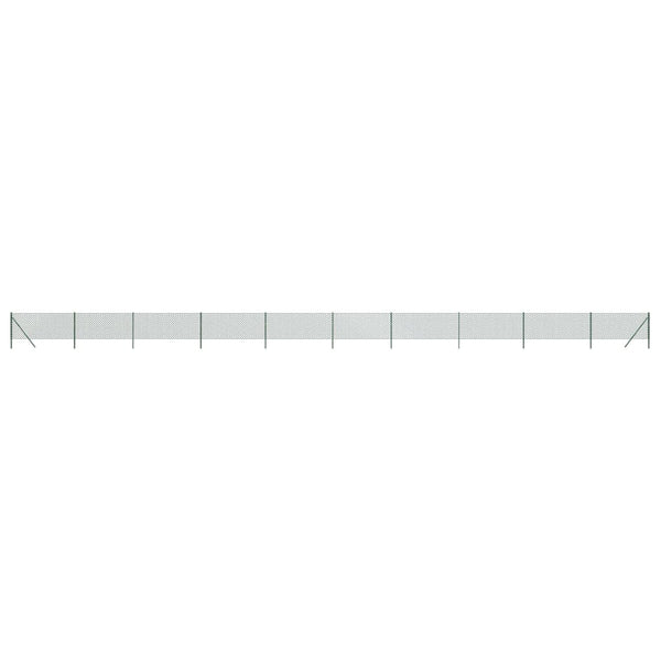 vidaXL Chain Link Fence Green 0.8x25 m