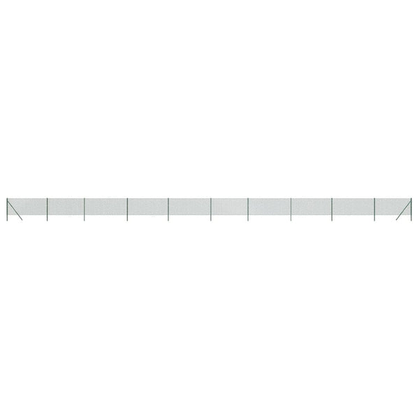 vidaXL Chain Link Fence Green 1x25 m