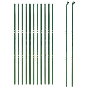 vidaXL Chain Link Fence Green 1.4x25 m