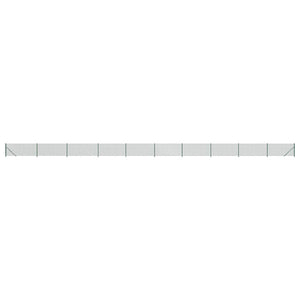 vidaXL Chain Link Fence with Ground Flange Green 1.1x25 m
