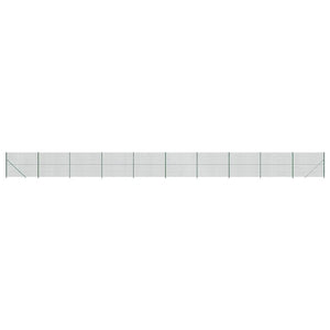 vidaXL Chain Link Fence with Ground Flange Green 1.8x25 m