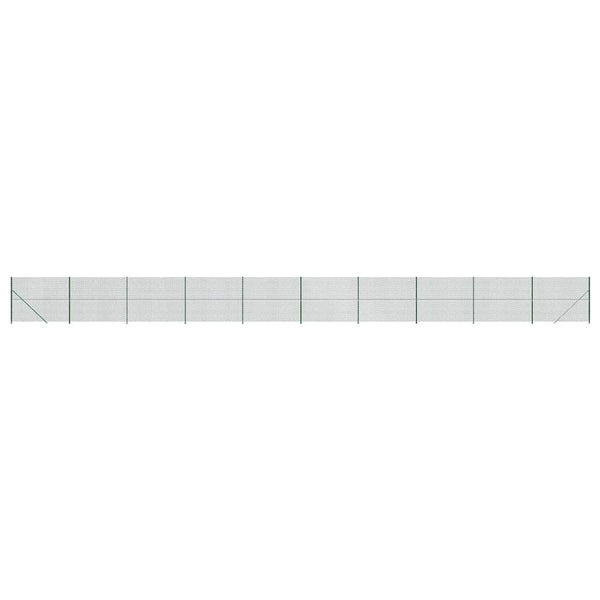 vidaXL Chain Link Fence with Ground Flange Green 1.8x25 m