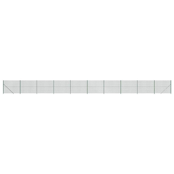 vidaXL Chain Link Fence with Ground Flange Green 2x25 m