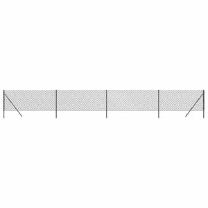 vidaXL Chain Link Fence Anthracite 1x10 m